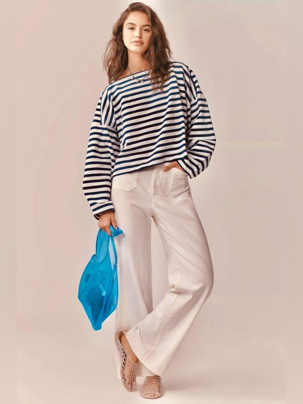 Anthropologie Maeve new linen wide leg pants plus size 16 P